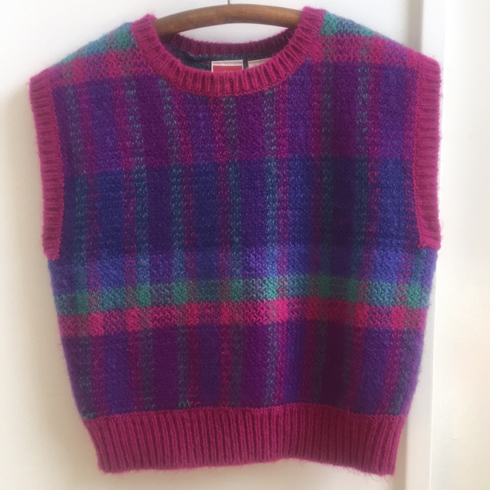 Vintage Cropped Sweater Vest